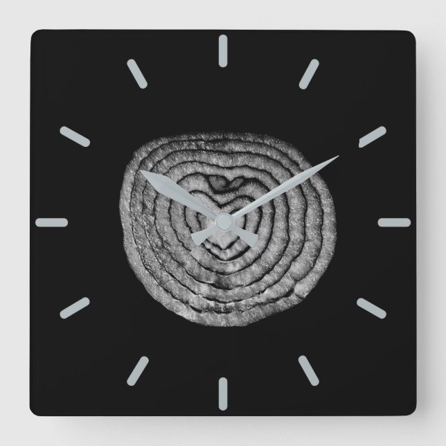 Reloj Cuadrado Cebolla con forma de corazón (Anverso)