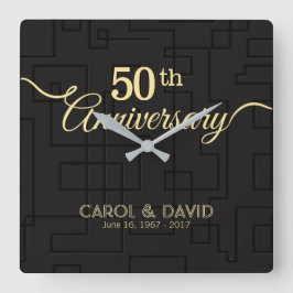 Reloj Cuadrado Celebrando 50 años. Personalizable.