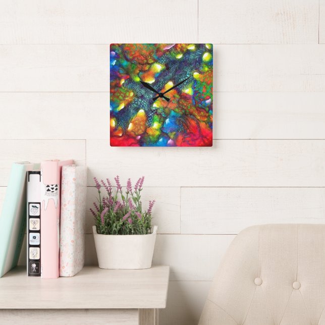 Reloj Cuadrado CELESTE de Christèle Chabrette (Sala de lectura)