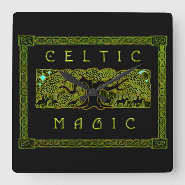 Reloj Cuadrado Celtic Magic - The Great Tree (Anverso)