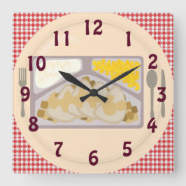Reloj Cuadrado Cena congelada Plate Guay Kitsch Time Art