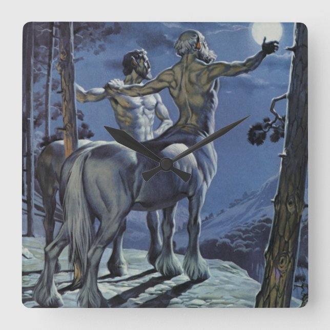 Reloj Cuadrado Centaurs (colour litho) (Anverso)