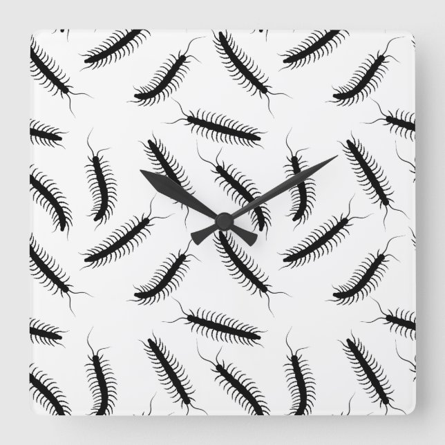 Reloj Cuadrado Centipedos (Anverso)