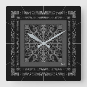 Reloj Cuadrado Ceramic Lace Black