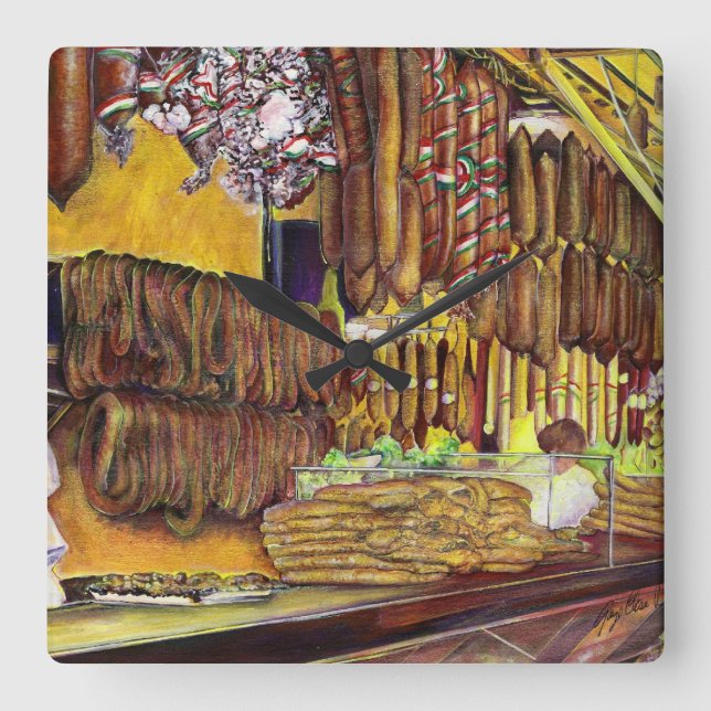 Reloj Cuadrado Cerdo, Budapest (Anverso)