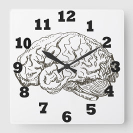 Reloj Cuadrado Cerebro