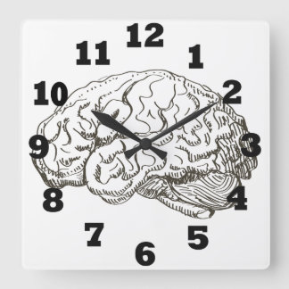 Reloj Cuadrado Cerebro