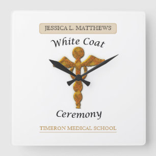 Reloj Cuadrado Ceremonia de Abrigo Blanco Medicina de Oro, artícu