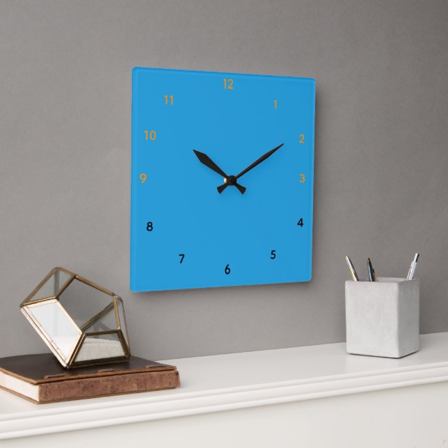 Reloj Cuadrado Cerulean  Blue  (Oficina)