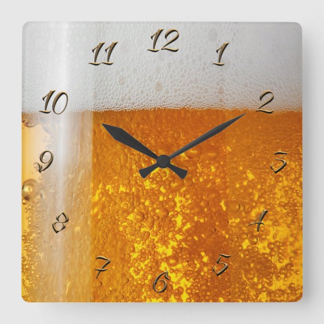 Reloj Cuadrado Cerveza (Anverso)