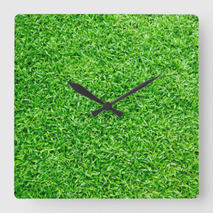 Reloj Cuadrado Césped verde