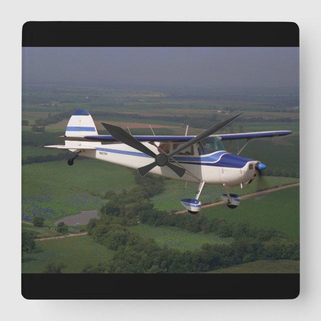 Reloj Cuadrado Cessna 170, 1948, aviación _Classic (Anverso)