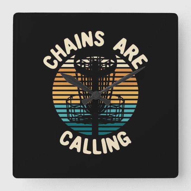 Reloj Cuadrado Cesta de Golf Disk Golf (Anverso)