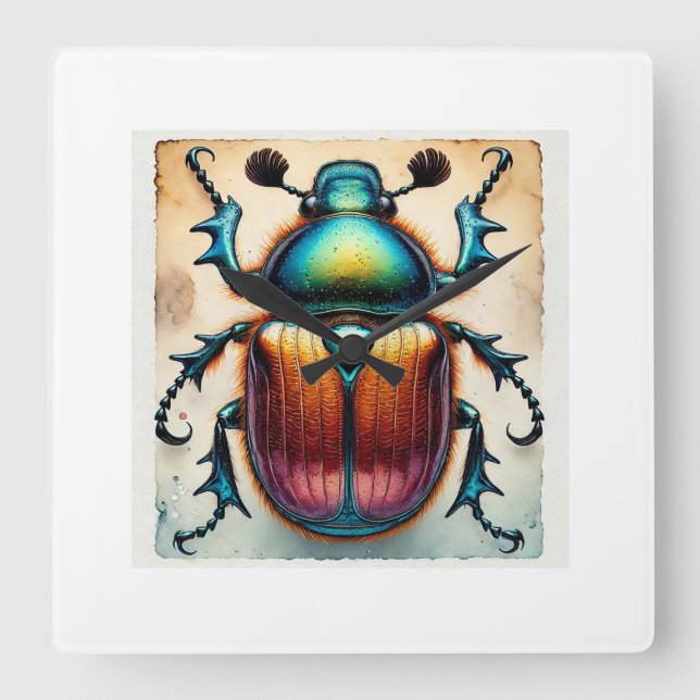 Reloj Cuadrado Chafer Beetle 230924IREF245 - Watercolor (Anverso)