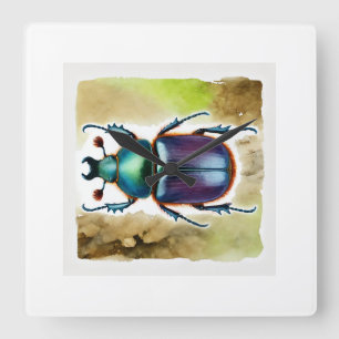 Reloj Cuadrado Chafer Beetle 310824IREF228 - Watercolor