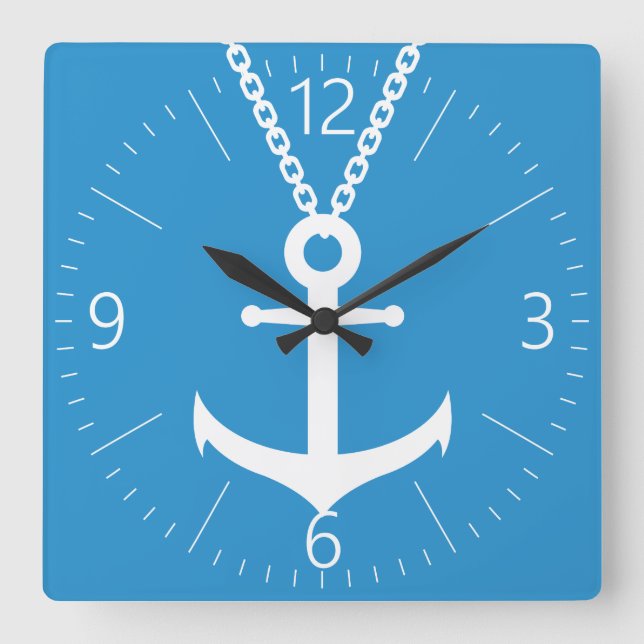 Reloj Cuadrado Chained anchor (Anverso)