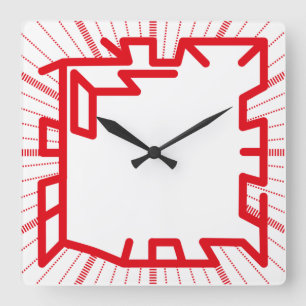 Reloj Cuadrado chained number clock pixelat by Masanser