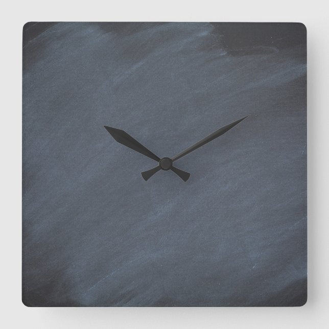 Reloj Cuadrado Chalkboard Blackboard Fondo estilo retro (Anverso)