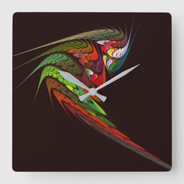 Reloj Cuadrado Chameleon Resumen Plaza de Arte (Anverso)