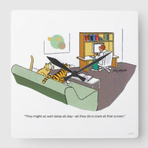 Reloj Cuadrado Charla del gato