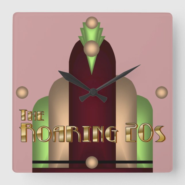 Reloj Cuadrado Charleston (Anverso)