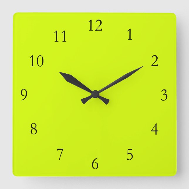Reloj Cuadrado Chartreuse (Anverso)