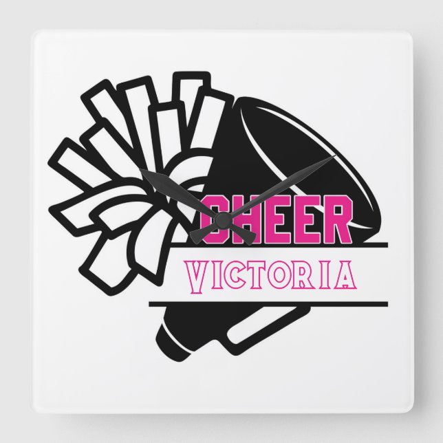 Reloj Cuadrado Cheer personalizado (Anverso)