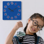 Reloj Cuadrado Chemistry / Science Atom Themed<br><div class="desc">Get your nerdy on - tell time the atomic way</div>