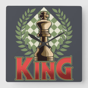 Reloj Cuadrado Chess King