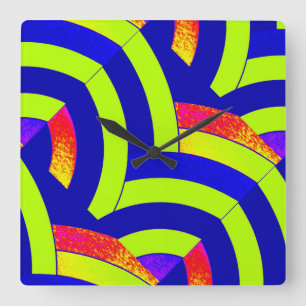 Reloj Cuadrado chevrons modernos y elegantes
