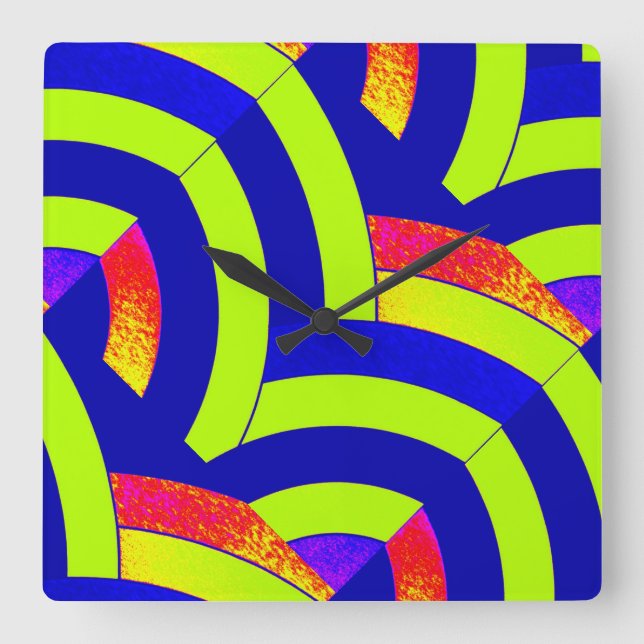 Reloj Cuadrado chevrons modernos y elegantes (Anverso)