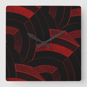 Reloj Cuadrado chevrons modernos y elegantes