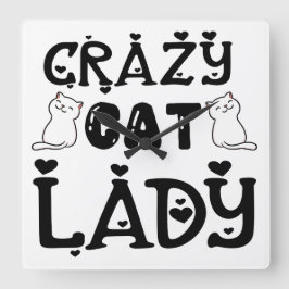 RELOJ CUADRADO CHICA DE GATO NEGRO Y BLANCO DICE: