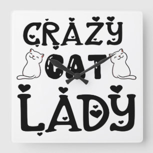 RELOJ CUADRADO CHICA DE GATO NEGRO Y BLANCO DICE:
