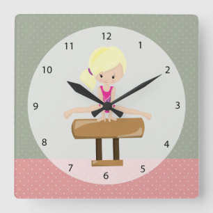 Reloj Cuadrado chica de gimnasia burda