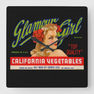 Reloj Cuadrado Chica de glamour