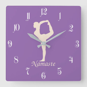 Reloj Cuadrado Chica de yoga