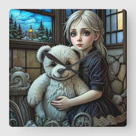 Reloj Cuadrado Chica perdido