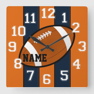 Reloj Cuadrado Chicago Colors Football Wall Clock