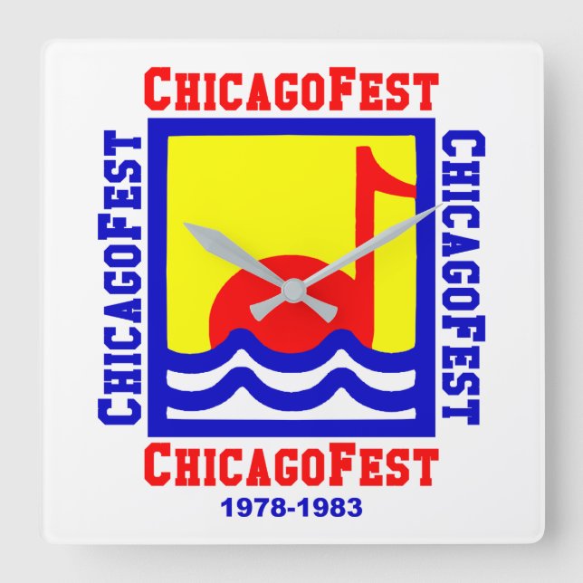 Reloj Cuadrado Chicago Fest, Chicago IL (1978-1983) (Anverso)