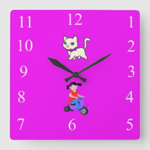 Reloj Cuadrado Chicas Nursery