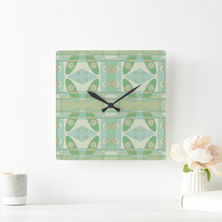 Reloj Cuadrado Chintz bohemio nuevo verde oliva
