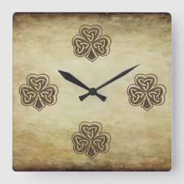 Reloj Cuadrado Chismoso de la suerte irlandés