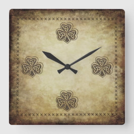 Reloj Cuadrado Chismoso de la suerte irlandés
