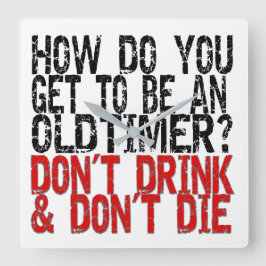 Reloj Cuadrado Chiste de tiempo antiguo de recuperación