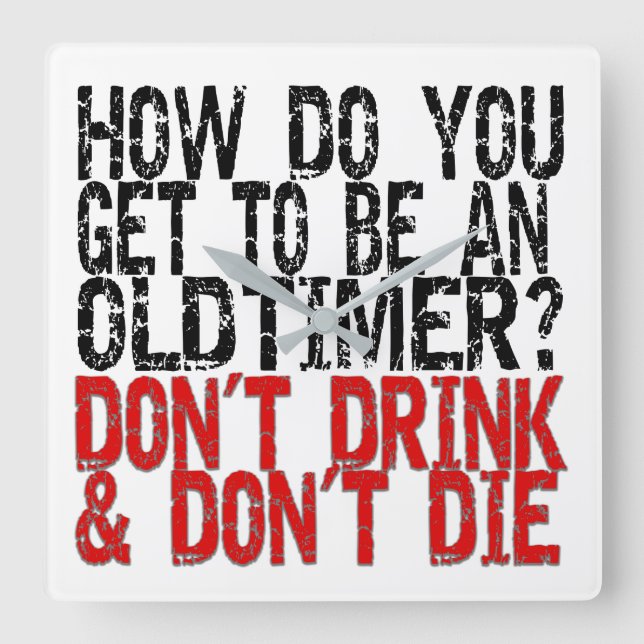 Reloj Cuadrado Chiste de tiempo antiguo de recuperación (Anverso)