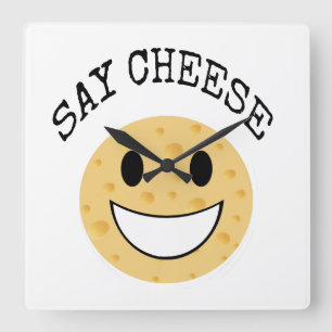 Reloj Cuadrado chiste lindo y gracioso dice queso