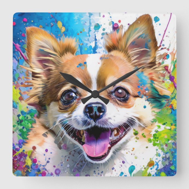 Reloj Cuadrado Chiwawa Dog (Anverso)