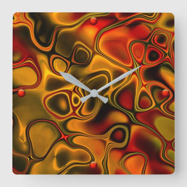 Reloj Cuadrado Chocolate fundido (Anverso)