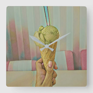 Reloj Cuadrado Chocolate ice cream